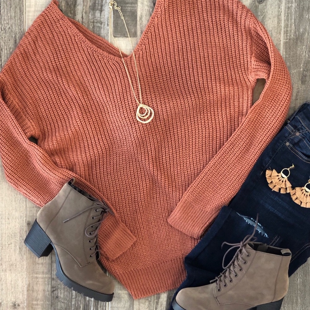 🍁Rustic Love Burnt Orange Fall Swearer Cross Knot